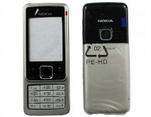 Корпус Nokia 6300 + клавиатура серебро 2 класс 