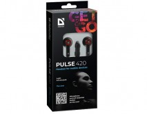 Наушники Defender Pulse 420 с микрофоном черный + красный, 63424 