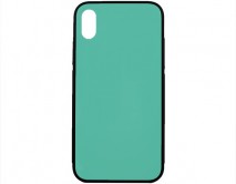 Чехол iPhone X Glass голубой 
