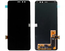 Дисплей Samsung A730F Galaxy A8 Plus (2018) + тачскрин черный (AMOLED Оригинал/Замененное стекло)