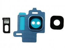 Стекло камеры Samsung G950F S8 синее (с корпусной частью)