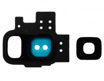 Стекло камеры Samsung G960F S9 черное (с корпусной частью)