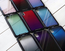 Чехол iPhone 7/8 Plus Leoleo Glass градиент в ассортименте