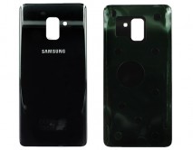 Задняя крышка Samsung A730F A8+ (2018) черная 1кл 