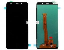 Дисплей Samsung A750F Galaxy A7 (2018) + тачскрин черный (Копия OLED) 