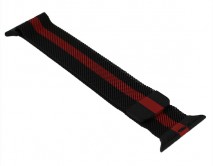 Ремешок Watch Series 38mm/40mm Milanese double color черно-красный