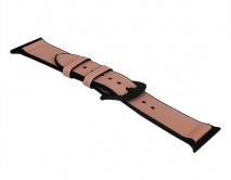 Ремешок Watch Series 38mm/40mm New silicone leather розовый