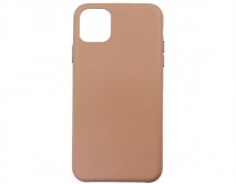Чехол iPhone 11 Pro Max Leather Case без лого, розовый