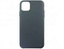 Чехол iPhone 11 Pro Max Leather Case без лого, темно-синий