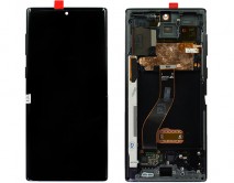 Дисплей Samsung N970F Galaxy Note 10 + тачскрин + рамка черный (AMOLED Оригинал/Замененное стекло)