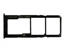 Держатель SIM Samsung A50S (2 SIM) черный