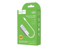 USB HUB Hoco HB1 4 порта USB 2.0 (светло-серый)