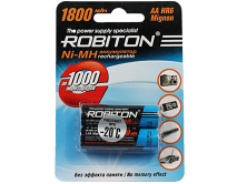 Аккумулятор AA Robiton R6 2-BL 1800mAh, цена за 1 упаковку 