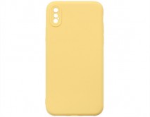 Чехол iPhone X/XS Силикон Matte 2.0mm (желтый) 