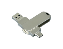 USB Flash 3.0 iDragon Type-c/micro/usb 128GB, серебро