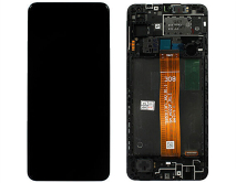 Дисплей Samsung A125F Galaxy A12 + тачскрин + рамка черный (GH82-24490A) (Service Pack 100%) 