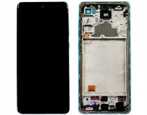 Дисплей Samsung A725F Galaxy A72 + тачскрин + рамка синий (GH82-25460B) (Service Pack 100%)