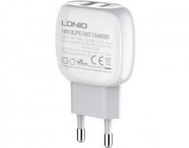СЗУ-1USB + USB-C Ldnio A2313C PD + кабель Lightning, 1м, белый