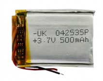 АКБ универсальный 042535P  (4*25*35mm, 500 mAh), для mp3/mp4