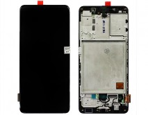 Дисплей Samsung A415F Galaxy A41 + тачскрин + рамка черный (AMOLED Оригинал/Замененное стекло)