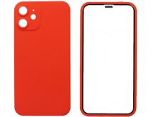 Защита 360 iPhone 12 mini красная (защитное стекло+задняя крышка)