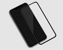 Защитное стекло iPhone XR/11 Silicone Edge черное