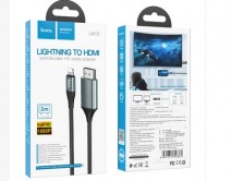 Кабель Hoco UA15 Lightning to HDMI HD on-screen серый, 2м