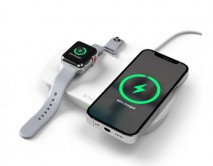 Зарядная станция Deppa 2в1 для iPhone, Watch series, 17,5W белая, 24013