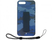 Чехол iPhone 7/8 Plus Камуфляж с держателем (синий)