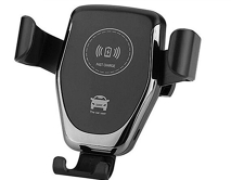 Автомобильный держатель для телефона Q12 с QI черный 