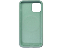 Чехол iPhone 11 Pro Liquid Silicone MagSafe FULL (зеленый камень) 