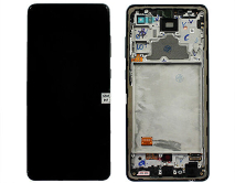 Дисплей Samsung A725F Galaxy A72 + тачскрин + рамка черный (AMOLED Оригинал/Замененное стекло)