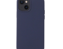 Чехол iPhone 13 Mini Liquid Silicone MagSafe FULL (темно-синий) 