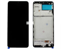 Дисплей Samsung A225F Galaxy A22 + тачскрин + рамка черный (Копия OLED) 