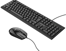 Проводной набор (клавиатура+мышь) Borofone BG6 Business, черный, USB