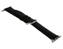 Ремешок Watch Series 42mm/44mm/45mm Crocodile Leather черный 