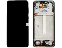 Дисплей Samsung A336B Galaxy A33 + тачскрин + рамка черный (AMOLED LCD Оригинал/Замененное стекло)