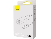 Переходник Baseus Lite Series USB-A to RJ45, LAN Port 100Mbps, черный (WKQX000001)
