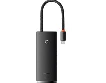 Type-C HUB Baseus Lite Series 6-Port Type-C to HDMI+USB3.0*2+PD+SD/TF, черный (WKQX050101)