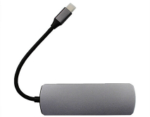 Type-C HUB Kstati mate8 8 в 1 (Type-C -
USB3.0*3+HDMI+AUDIO3.5mm+SD
+TF+PD) серый 