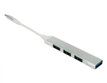 Type-C HUB 4 порта USB, тех.упак (белый) 