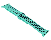 Ремешок Watch Series 42mm/44mm/45mm/49mm силиконовый Nike band зеленый/голубой #16 