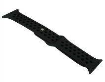 Ремешок Watch Series 42mm/44mm/45mm/49mm силиконовый Nike band темно-серый/черный #26