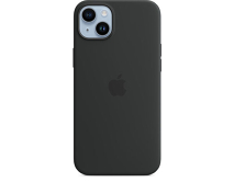 Чехол iPhone 14 Silicone Case MagSafe hi-copy, с яблоком, черный 