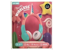 Наушники с Bluetooth CXT-8M детские единорог розовые