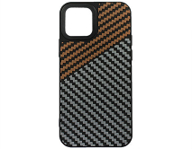 Чехол iPhone 12/12 Pro Dual Carbon, оранжевый/серый