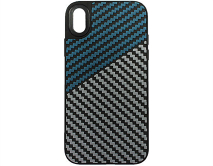 Чехол iPhone XR Dual Carbon, синий/серый