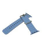Ремешок Watch Series 38mm/40mm double color sea silicone голубой-белый #2