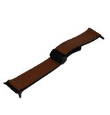 Ремешок Watch Series 38mm/40mm Silicone mix leather strap, коричневый #2