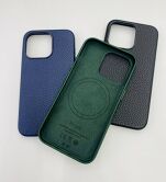 Чехол iPhone 13 Pro Classic Leather (темно-синий)